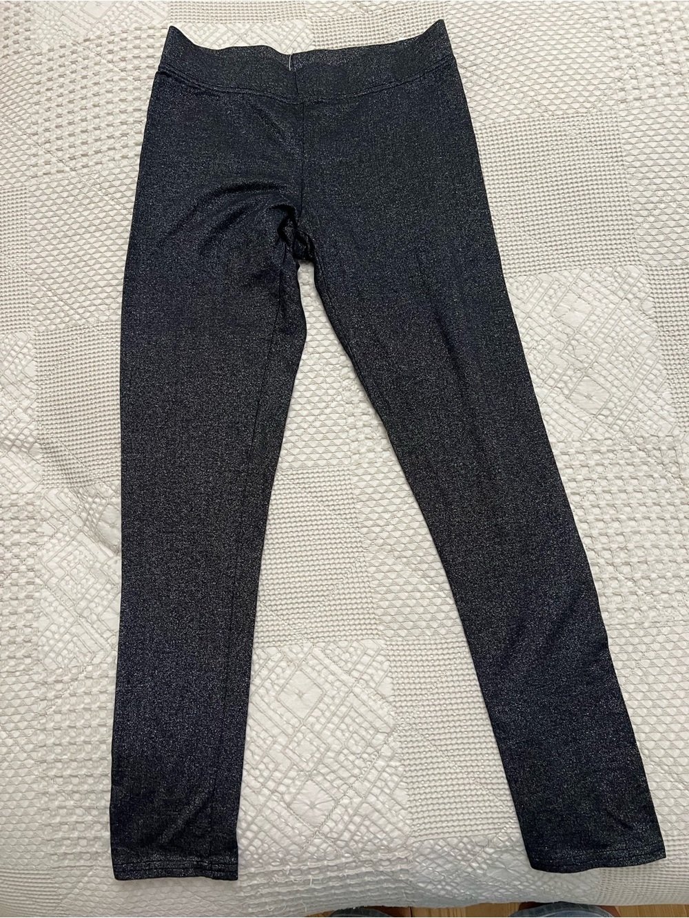 Anthropologie Black Sparkle Leggings size m